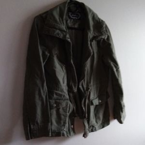 Olive Green Cargo Style Jacket